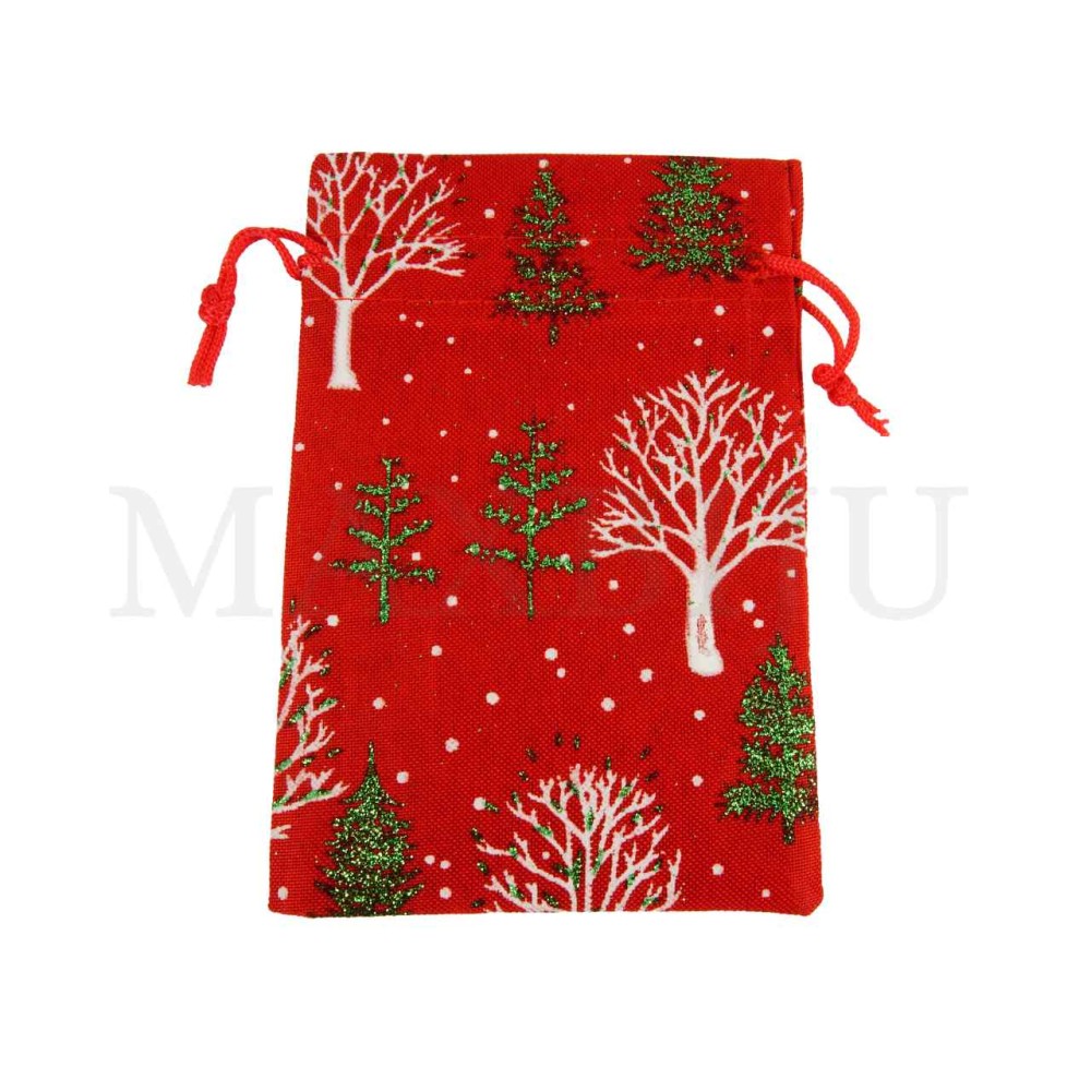 Christmas Burlap Bag 10x15cm