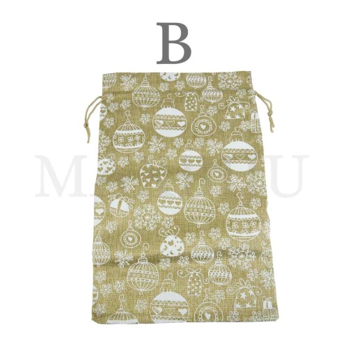 Christmas Burlap Bag 20x30cm