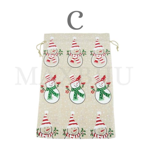 Christmas Burlap Bag 20x30cm