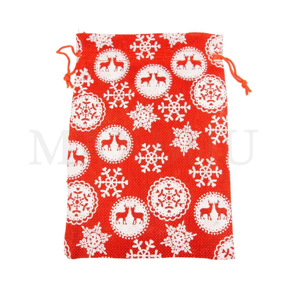Christmas Burlap Bag 20x30cm