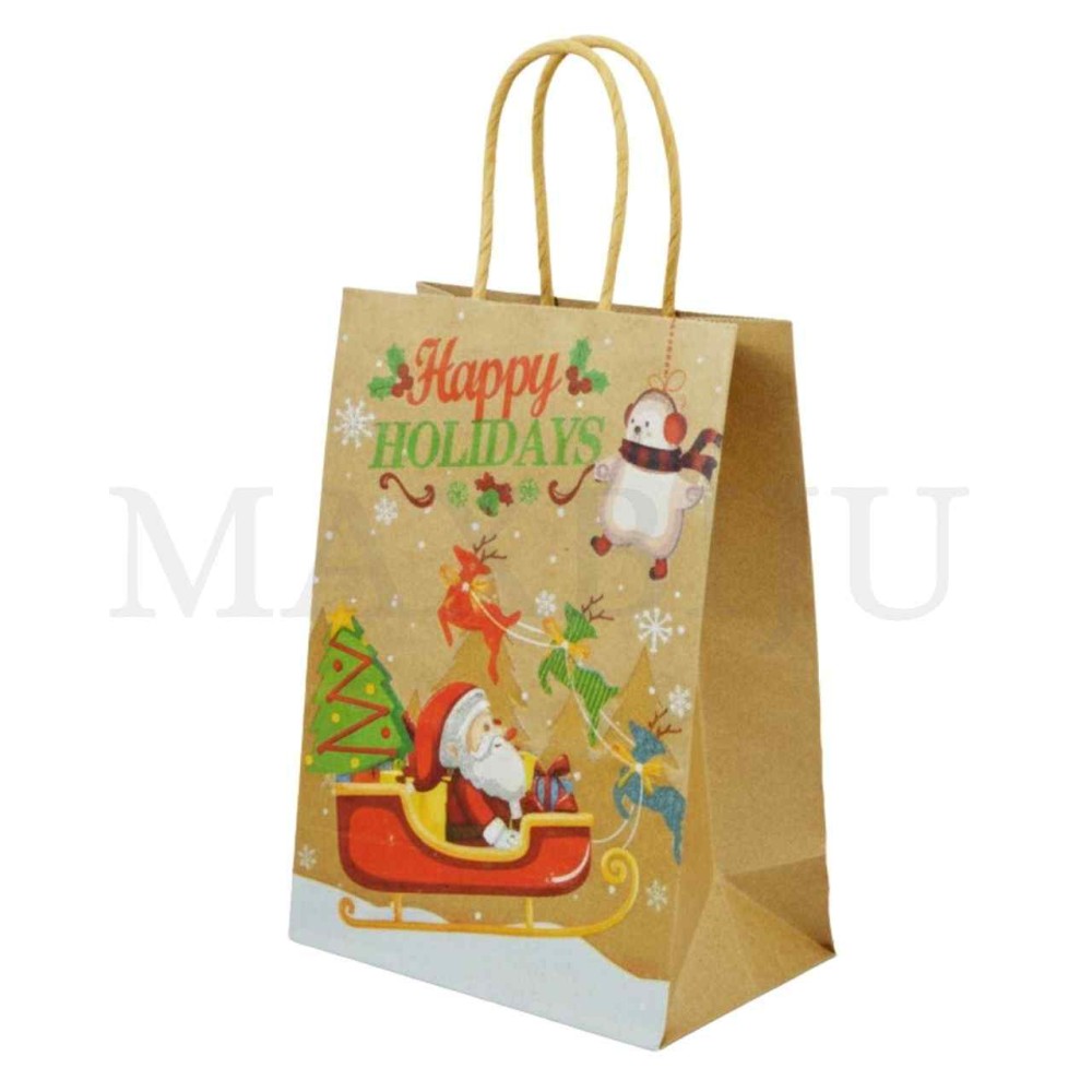 Paper Bag Christmas 21x15x8cm