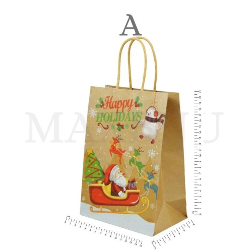 Paper Bag Christmas 21x15x8cm