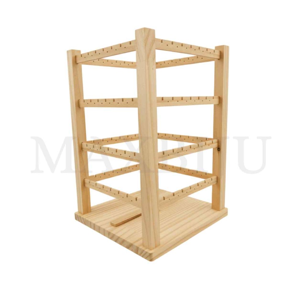 Wood Earring and Necklace Rotary Exhibitor 23x36cm