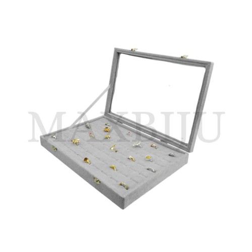  Ring Tray with Clear Lid 35.5x24cm