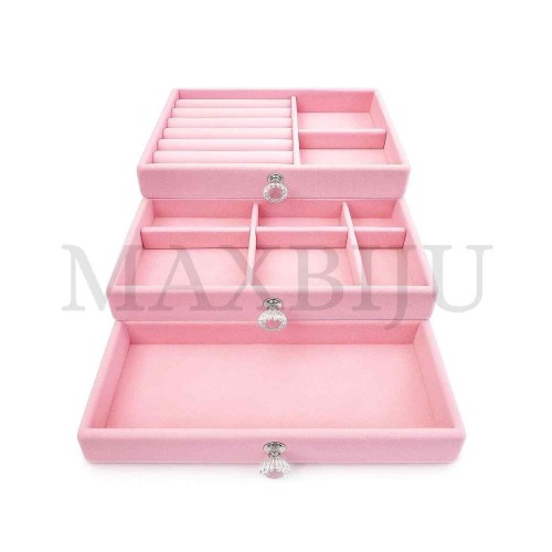 Jewelry Box with 3 Drawers 23.5x13.5cm