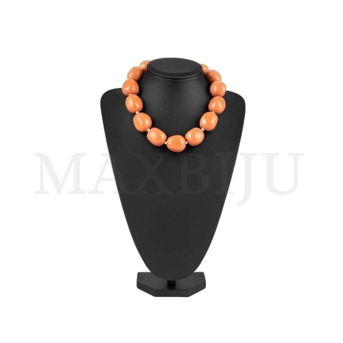 Imitation Leather Necklace Bust- 36cm