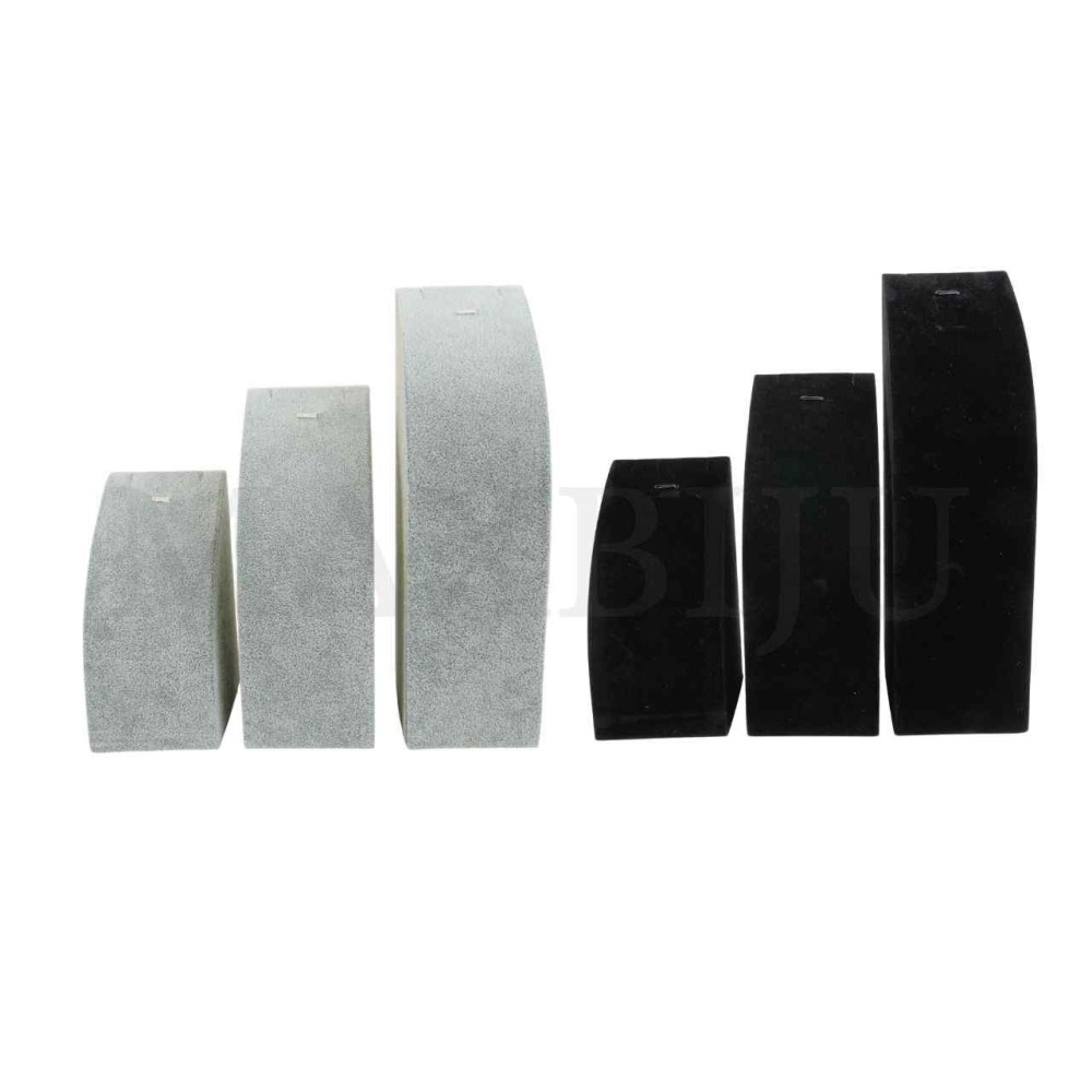 Velvet Necklace Exhibitors (7x7x24,5/7x7x18/7x7x14cm)