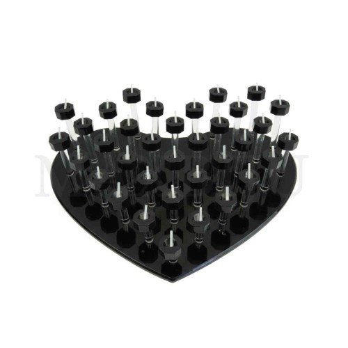 Heart Shaped Acrilic Ring Exhibitor 30x23x7cm