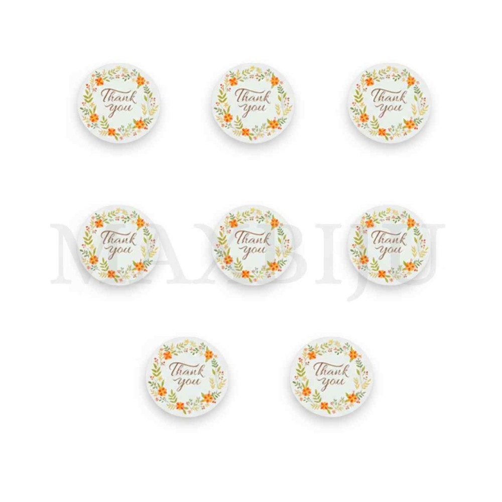 Sticker Roll 2.5cm "Thank you"