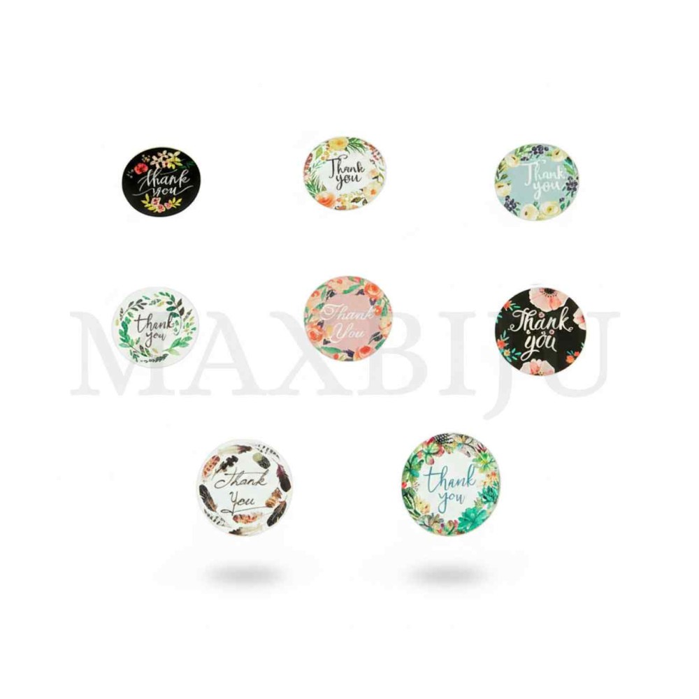 Sticker Roll 2.5cm "Thank you"