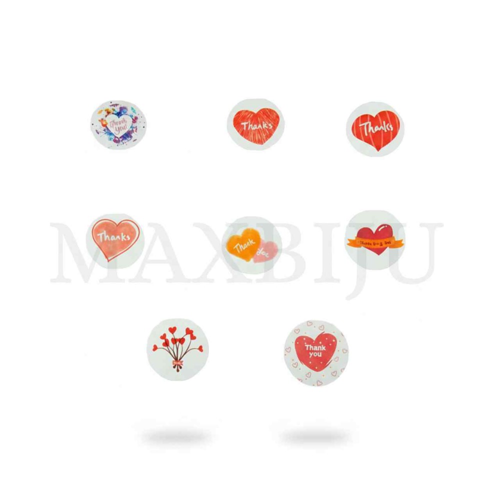 Sticker Roll 2.5cm "Thank you"