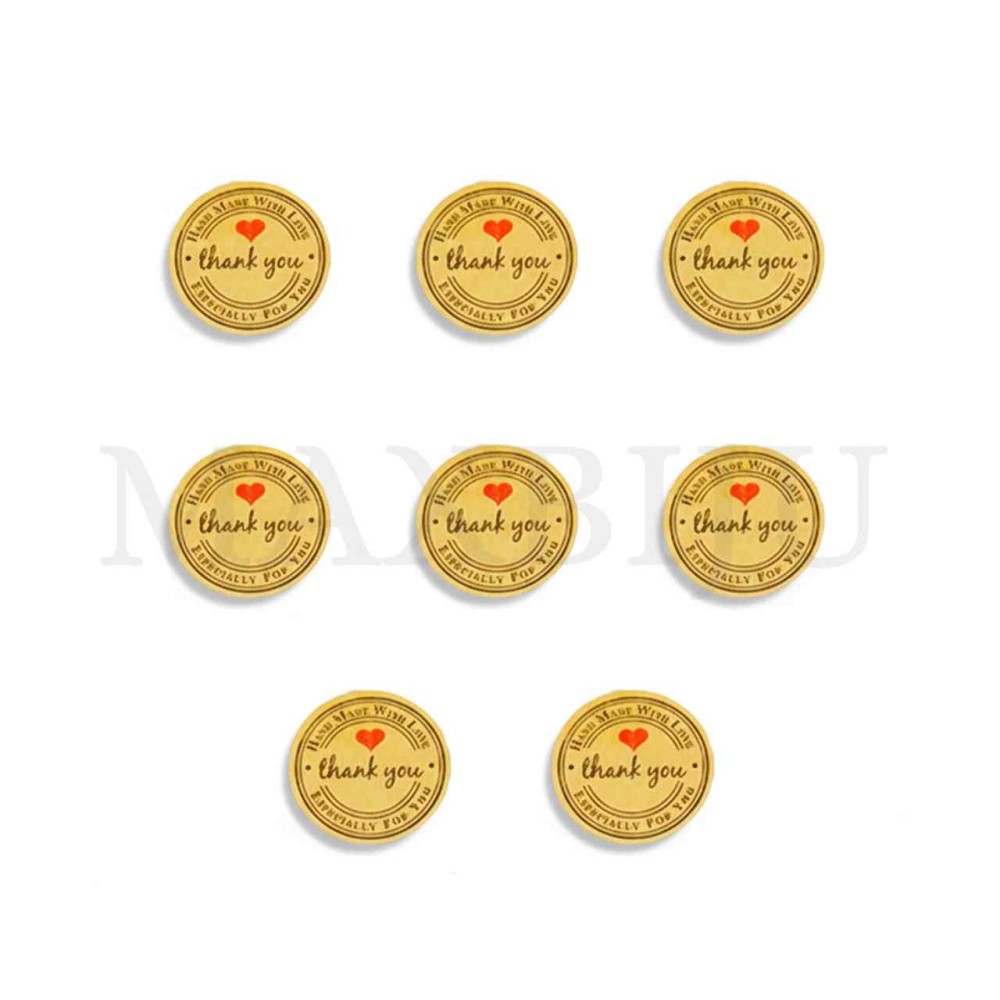 Sticker Roll 2.5cm "Thank you"