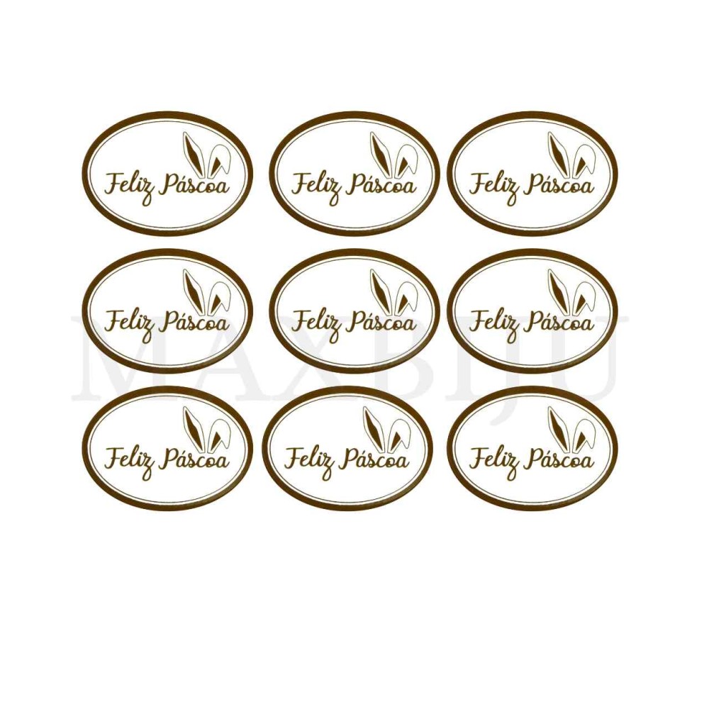 Sticker Poster "Feliz Páscoa" - 42 Pcs