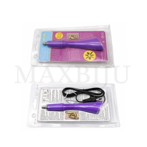 Hot-glue rhinestone applicator with tips.