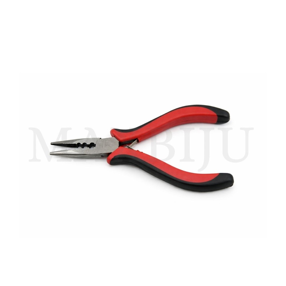 Long-nose pliers with holes.