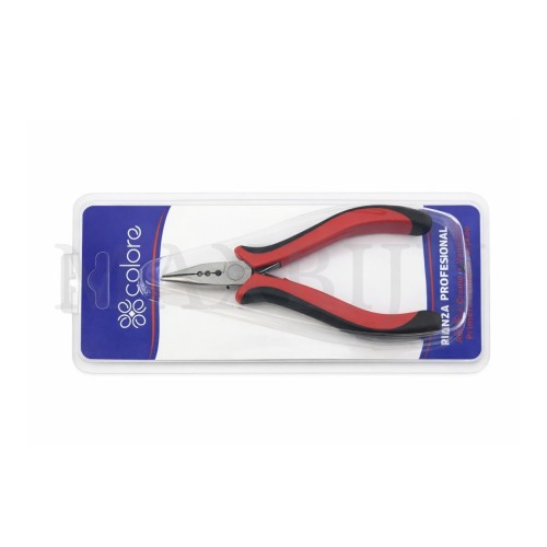Long-nose pliers with holes.