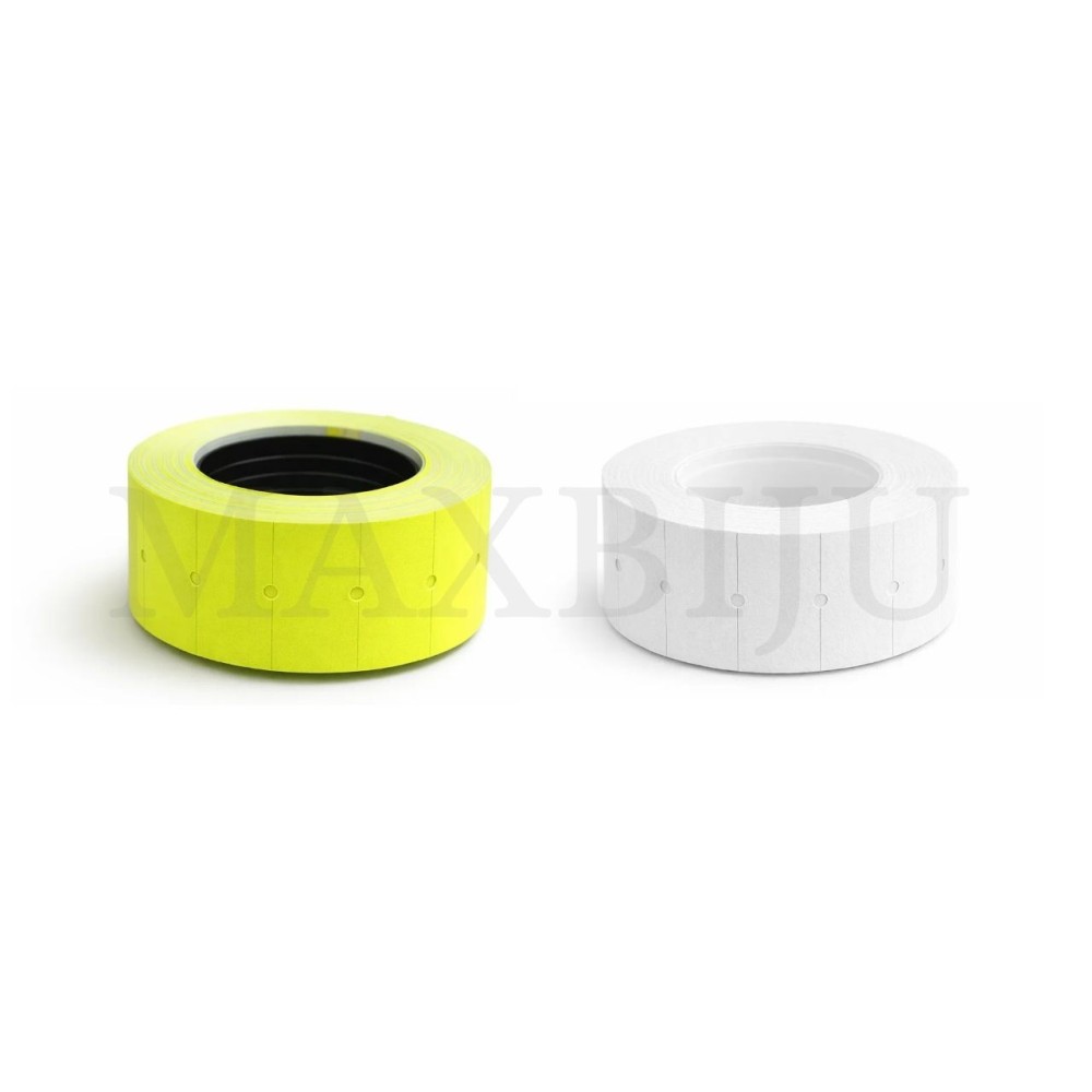 Roll of self-adhesive labels for label printer, 12x21mm.