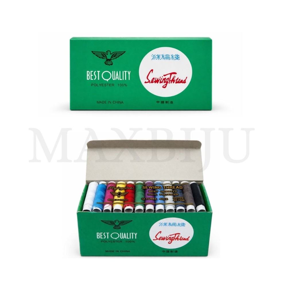 Multicoloured Polyester Thread Spool Kit.